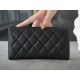 Classic Flap Classic Long Wallet Black & Silver Calfskin  