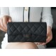 Classic Flap Classic Long Wallet Black & Gold Calfskin  