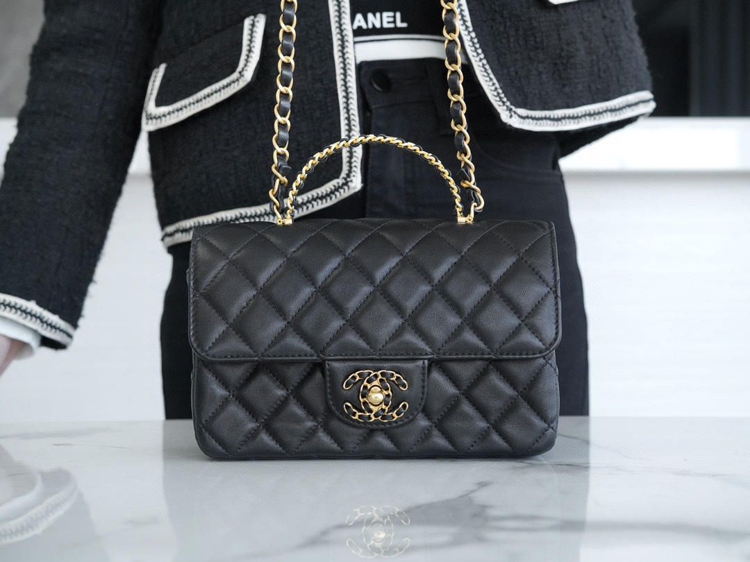 CHANEL 24C 19 Series CF Mini Bag Black  