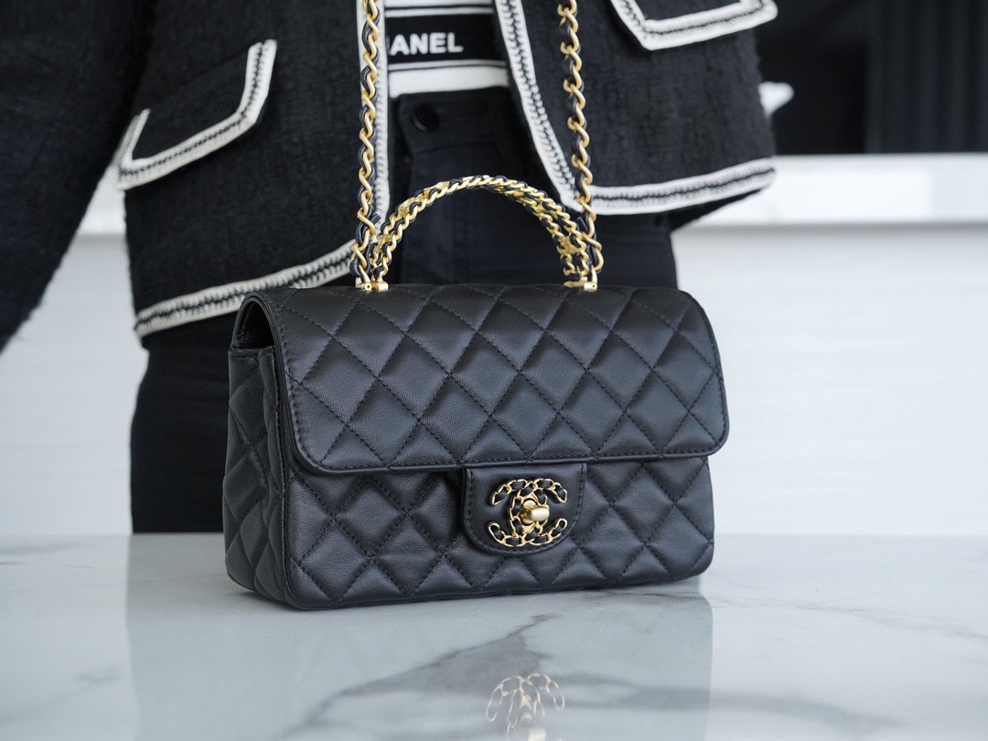 CHANEL 24C 19 Series CF Mini Bag Black  