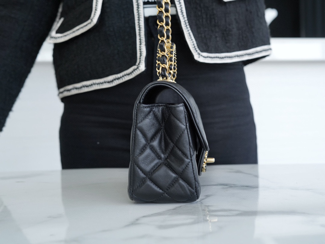 CHANEL 24C 19 Series CF Mini Bag Black  