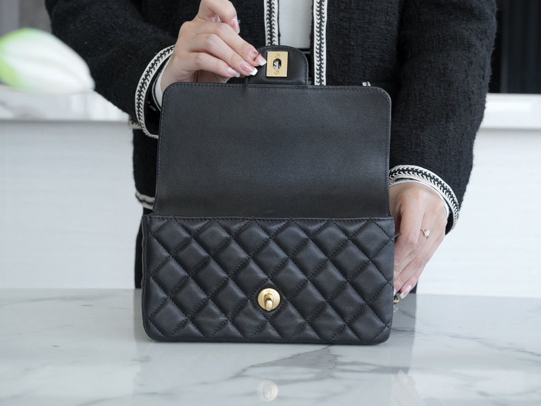 CHANEL 24C 19 Series CF Mini Bag Black  