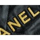 Chanel 23S 22 Mini Pearl Chain Bag Black Wrinkled Calfskin  