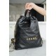 CHANEL 23P Spring/Summer New Small Backpack Black Glossy Calfskin  