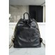 CHANEL 23P Spring/Summer New Small Backpack Black Glossy Calfskin  