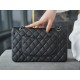 CF Classic Flap Caviar Calfskin Medium Black & Silver  