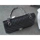 CF Classic Flap Caviar Calfskin Medium Black & Silver  