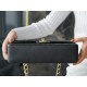 CF Classic Flap Caviar Calfskin Medium Black & Gold  