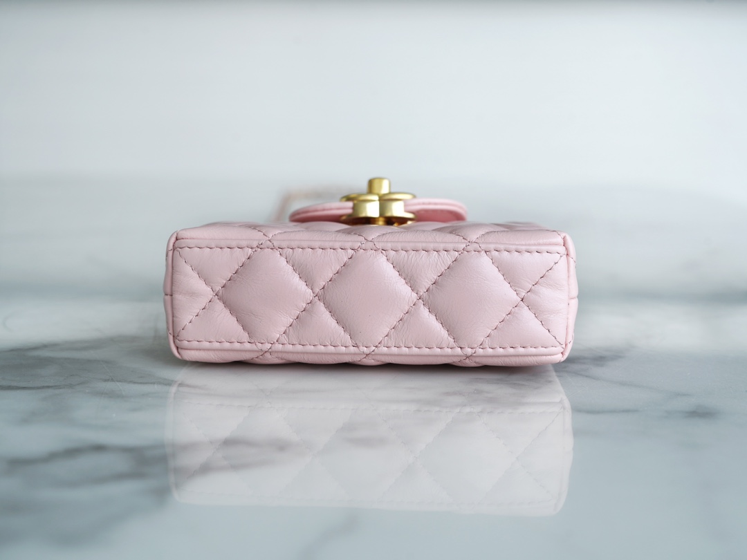 CHANEL 23K Kelly Handle Bag Light Pink Small  