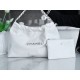 CHANEL 24C Horizontal 22 Bag White with Silver Hardware  