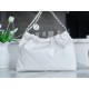 CHANEL 24C Horizontal 22 Bag White with Silver Hardware  