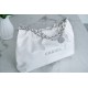 CHANEL 24C Horizontal 22 Bag White with Silver Hardware  