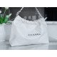 CHANEL 24C Horizontal 22 Bag White with Silver Hardware  