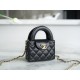 CHANEL 23K Kelly Handle Bag Black Small  