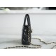 CHANEL 23K Kelly Handle Bag Black Small  