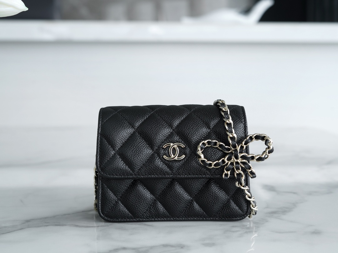 CHANEL 23S Spring/Summer New Bow Tie Mini Bag Black