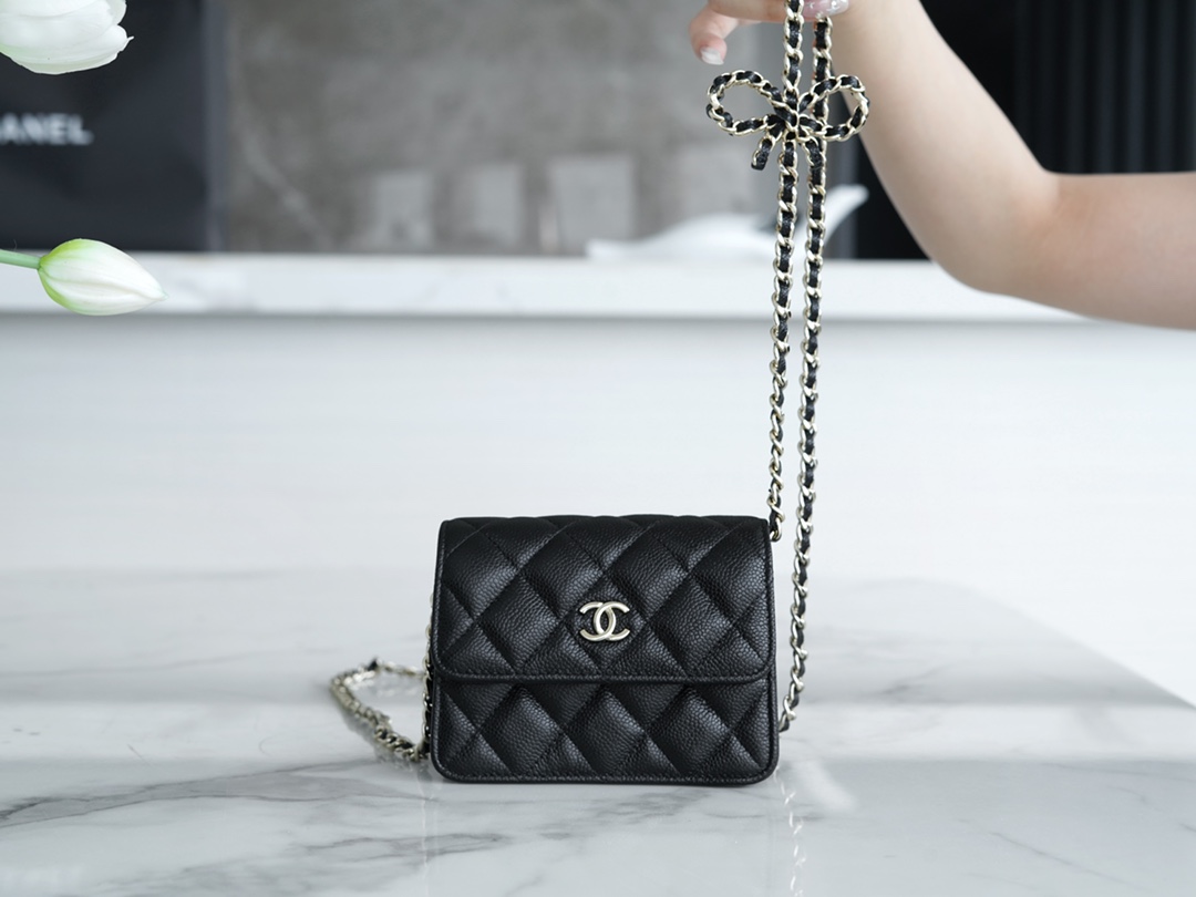 CHANEL 23S Spring/Summer New Bow Tie Mini Bag Black