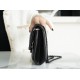 Chanel Small Black V Gun Calfskin  