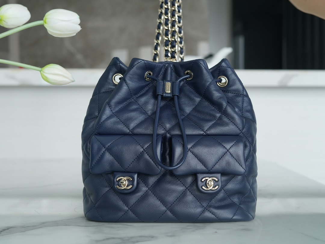 CHANEL 23B Atelier Backpack Blue  