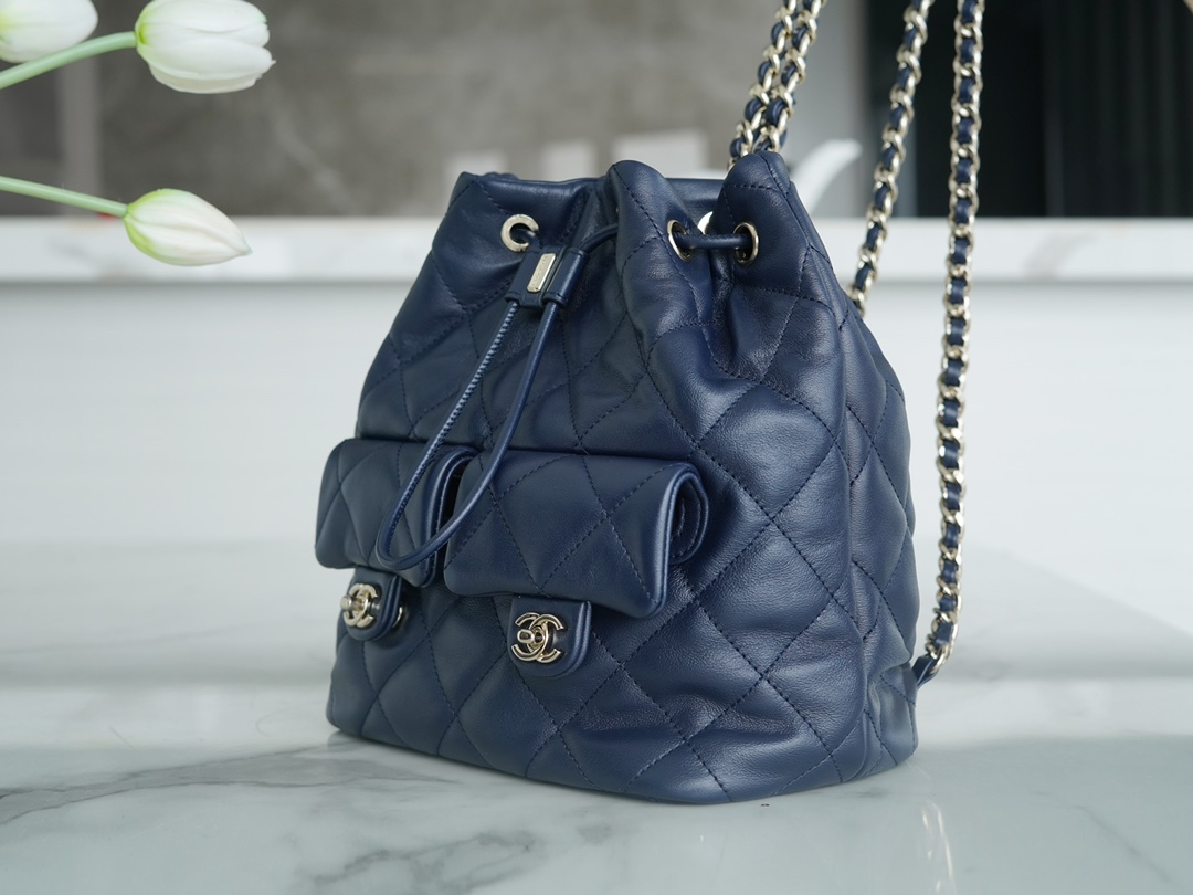 CHANEL 23B Atelier Backpack Blue  