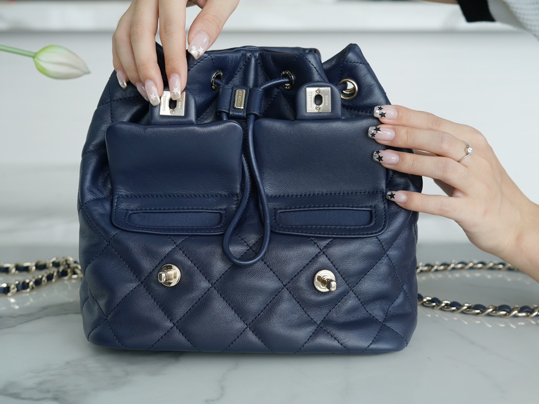 CHANEL 23B Atelier Backpack Blue  