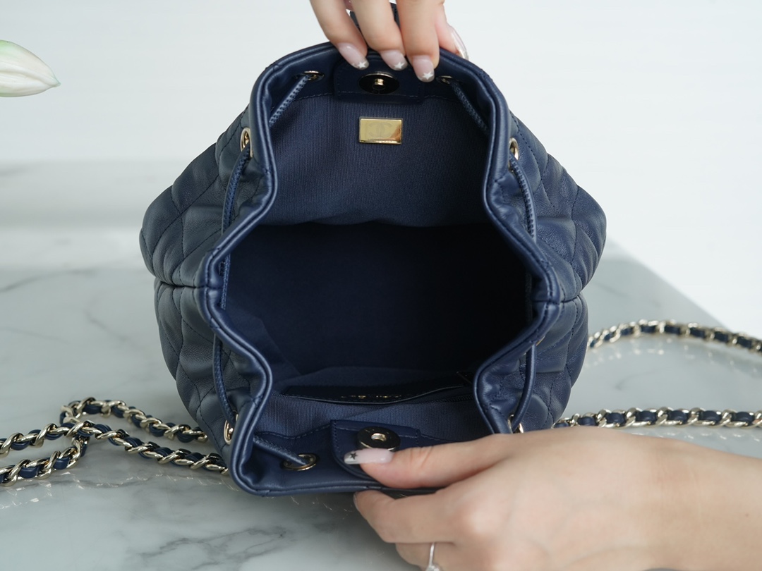 CHANEL 23B Atelier Backpack Blue  