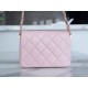 CHANEL 23K Autumn/Winter 19 Wide Strap Flap Bag Pink Wrinkled Calfskin  