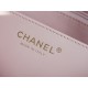 CHANEL 23K Autumn/Winter 19 Wide Strap Flap Bag Pink Wrinkled Calfskin  