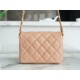 CHANEL 23K Autumn/Winter 19 Wide Strap Flap Bag Milk Tea Apricot Wrinkled Calfskin  