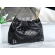 CHANEL 24C Horizontal 22 Bag Black with Gold Hardware  