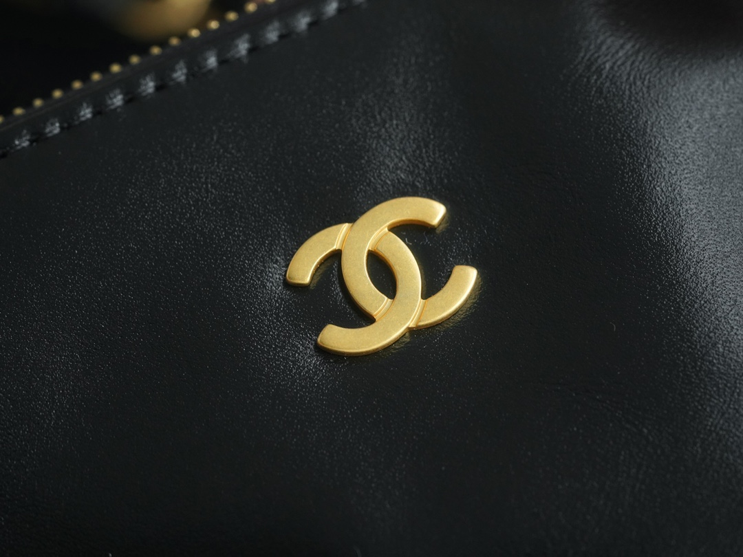 CHANEL 24C Horizontal 22 Bag Black with Gold Hardware  