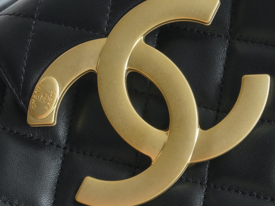 CHANEL 24C Vintage Large Logo Shoulder Bag  