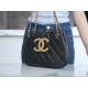 CHANEL 24C Vintage Large Logo Messenger Bag Big Size  