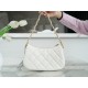 CHANEL 23K 19 Hobo Large White Calfskin  