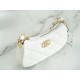 CHANEL 23K 19 Hobo Large White Calfskin  