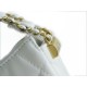 CHANEL 23K 19 Hobo Large White Calfskin  