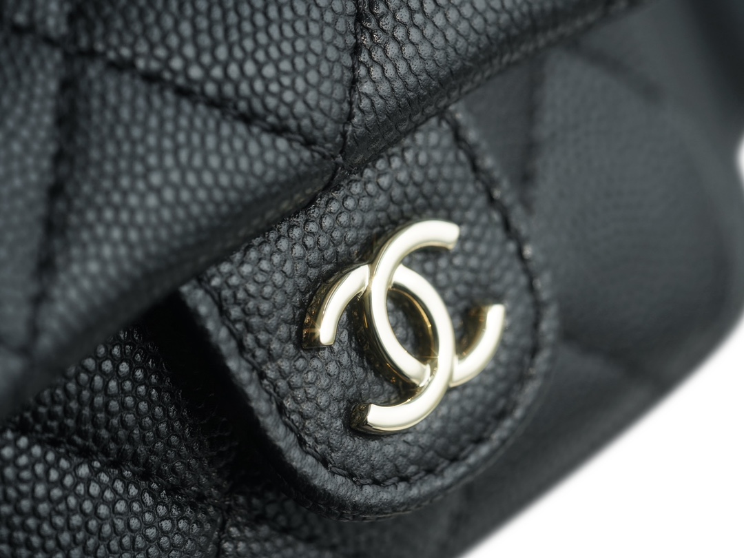 CHANEL 23K Duma Backpack Small Black Calfskin  