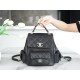 CHANEL 23K New Tank Duma Backpack Large Black Calfskin  