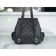 CHANEL 23K New Tank Duma Backpack Large Black Calfskin  