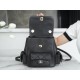 CHANEL 23K New Tank Duma Backpack Large Black Calfskin  