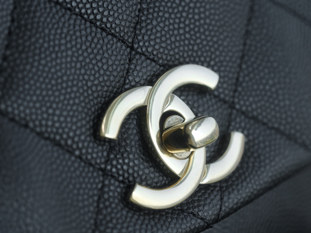 CHANEL 23K New Tank Duma Backpack Large Black Calfskin  