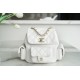 CHANEL 23K Duma Backpack Small White Caviar Calfskin  