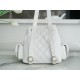 CHANEL 23K Duma Backpack Small White Caviar Calfskin  