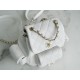 CHANEL 23K Duma Backpack Small White Caviar Calfskin  