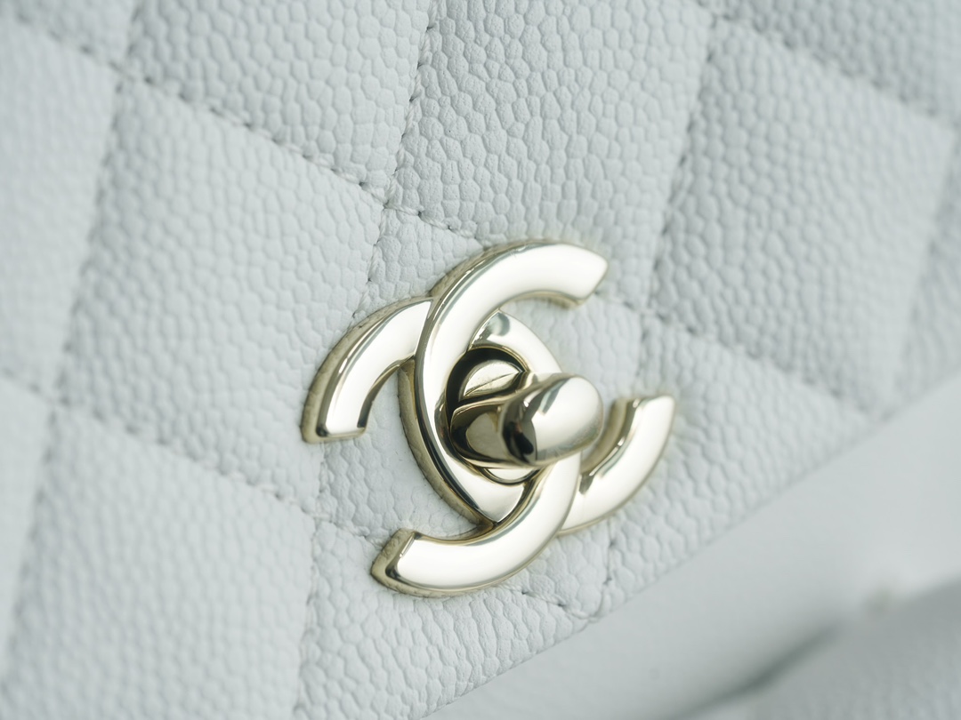 CHANEL 23K Duma Backpack Small White Caviar Calfskin  