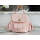 CHANEL 23K Duma Backpack Small Light Pink Caviar Calfskin  