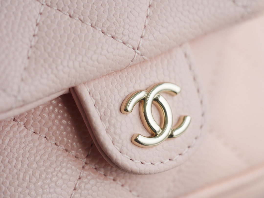 CHANEL 23K Duma Backpack Small Light Pink Caviar Calfskin  