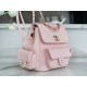 CHANEL 23K New Tank Duma Backpack Large Light Pink Caviar Calfskin  