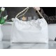 CHANEL 24C Horizontal 22 Bag White with Gold Hardware  