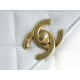 CHANEL 24C Horizontal 22 Bag White with Gold Hardware  